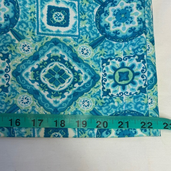 💙 Talbots Turquoise Patterned Skirt Women’s 12P Lined Cotton Stretch Petite 💙 - Picture 12 of 14